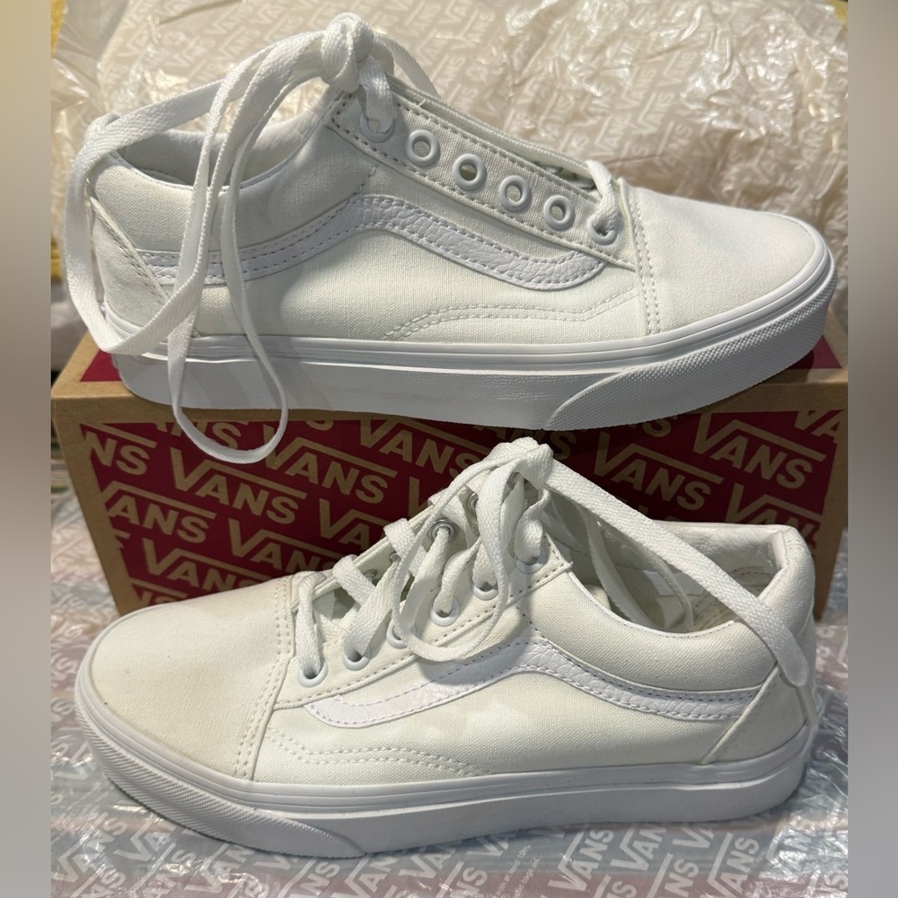 VANS / Old Skool True White, women’s-Men's / Sneakers /Size Women’s 5.5 Men’s4 - Picture 4 of 11